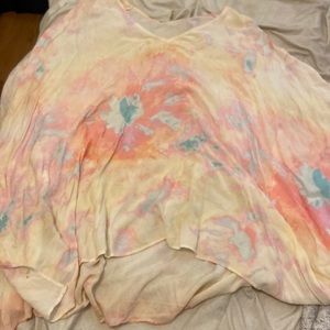 Pastel tie dye cover up